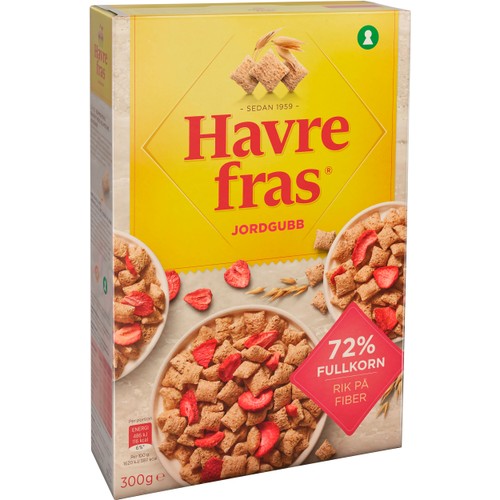 Havrekuddar jordgubb 300g Havrefras