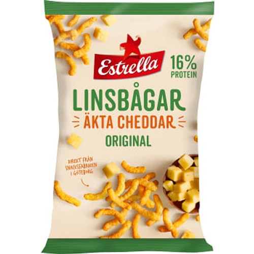 Linsbågar Äkta Cheddar 125g Estrella