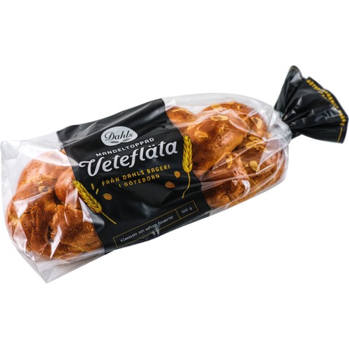 Vetefläta Mandel 500g Dahls Bageri