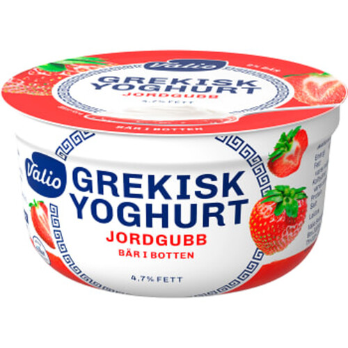Grekisk Yoghurt Jordgubb 4,7% Laktosfri 150g Valio