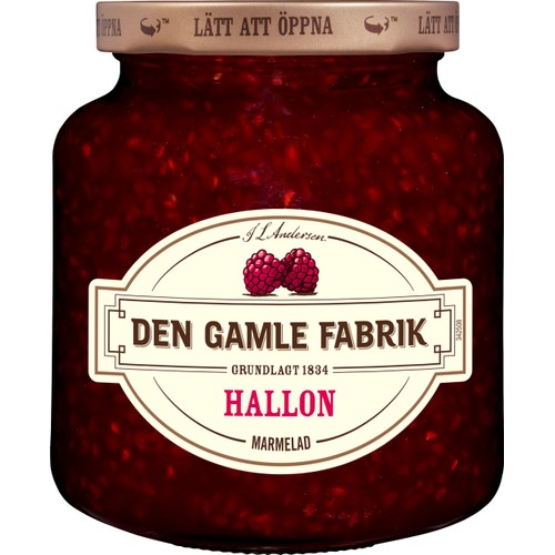 Hallonmarmelad 380g Den Gamle Fabrik