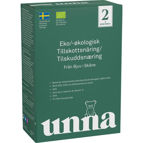 Tillskottsnäring eko 6m 600g Unna
