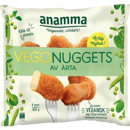 Vegonuggets av ärta 620g Anamma
