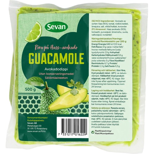 Guacamole 500g Sevan