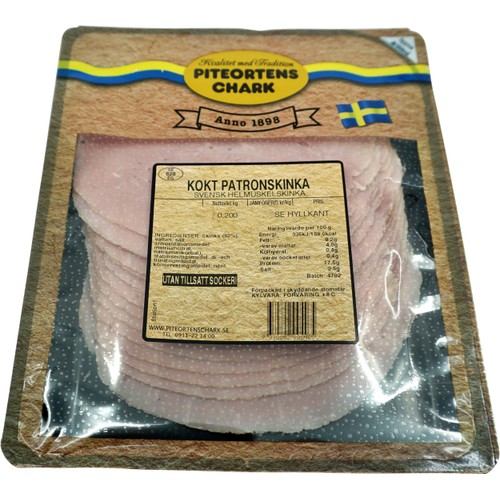 Patronskinka Kokt 200g Piteortens Chark