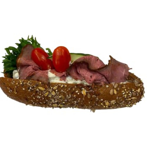 Baguette grov rostbiff och potatissallad