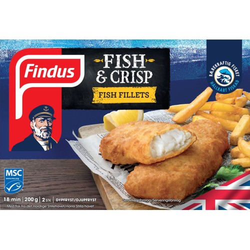 Fish & crisp fish filets 200g Findus