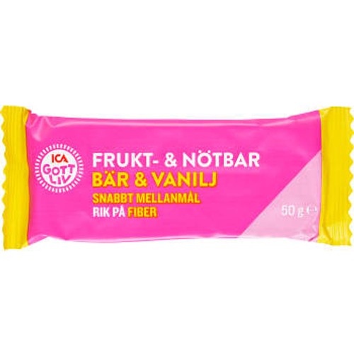 Frukt och nötbar Bär och vanlij 50g ICA Gott Liv
