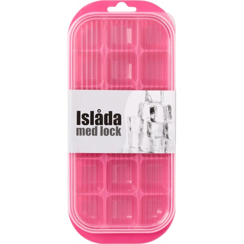 Islåda med lock rosa