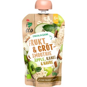 Gröt Barn Äpple & kanel 6m 120g ICA I love eco