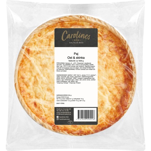 Paj Ost och Skinka 1,6kg Carolines kök