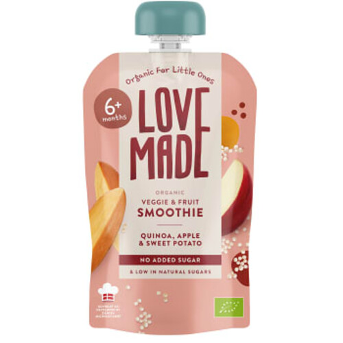 Smoothie Quinna Äpple Sötpotatis 6m 100g Lovemade