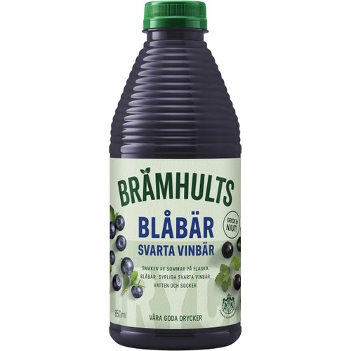 Fruktdryck Blåbär Svarta Vinbär 850ml Brämhults