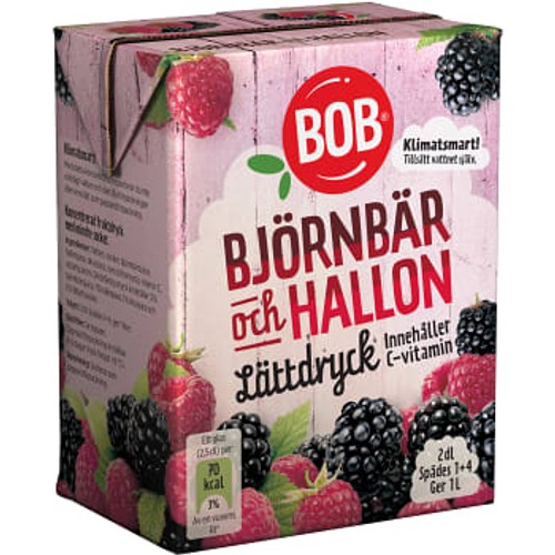 Lättdryck Björnbär & hallon Koncentrat 2dl BOB