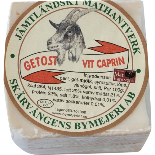 Getost Vit Caprin ca 200g Skärvångens Bymejeri