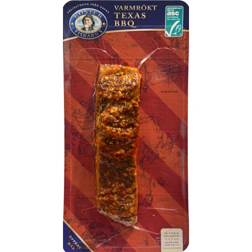 Regnbågslax Texas BBQ Varmrökt 125g Kosterfiskarn's