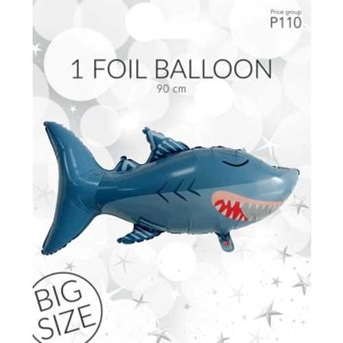 Folieballong Haj 1p stor Happy Party
