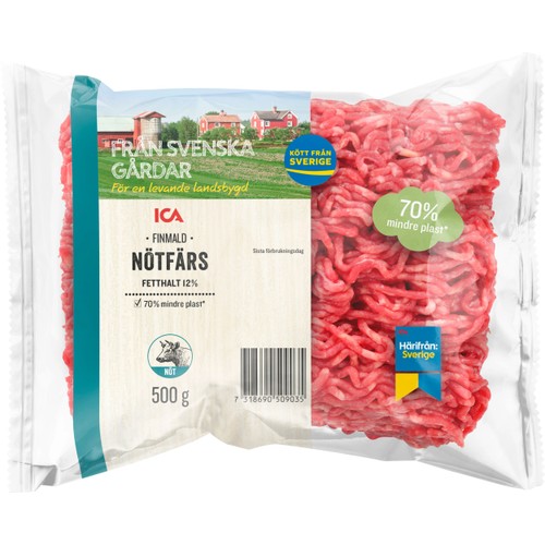 Nötfärs Färsk Matkasse 12% 500g ICA