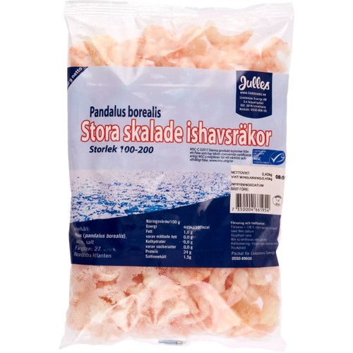 Ishavsräkor stora skalade 400g Julles