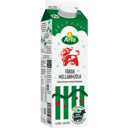 Färsk mellanmjölk 1,5% 1l Arla Ko®