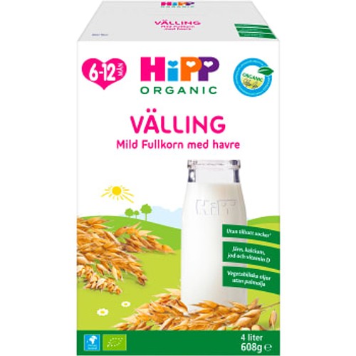 Fullkornsvälling Mild 6-12 mån Ekologisk 608g Hipp