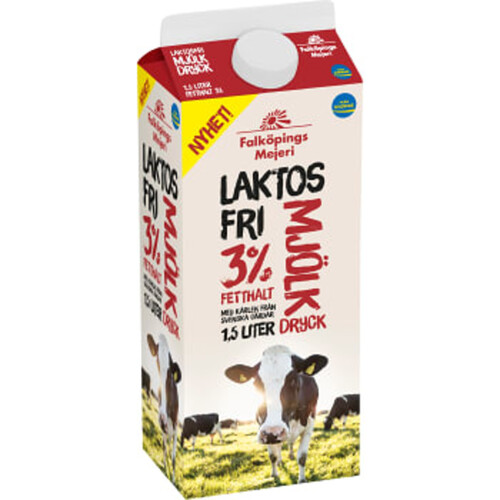 Mjölkdryck Laktosfri 3% 1,5l Falköpings Mejeri