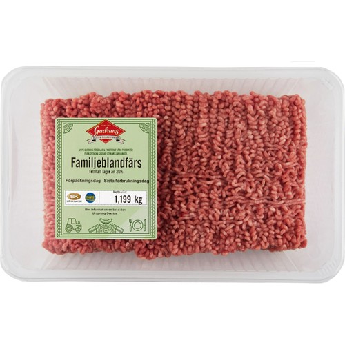 Familjeblandfärs ca 1200g Gudruns