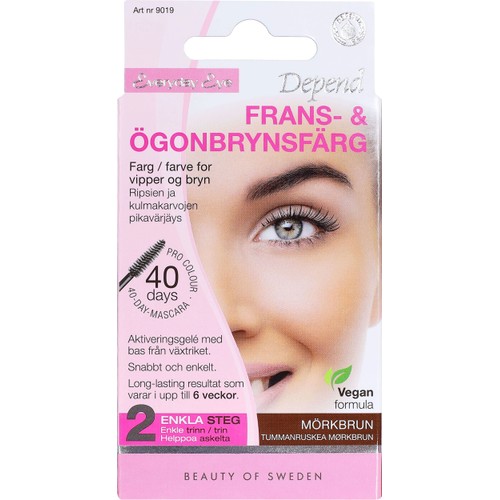 Frans & Ögonbrynsfärg Mörkbrun 1-p Depend