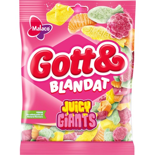 Godispåse Gott & Blandat Juicy Giants Fruktsmak 170g Malaco