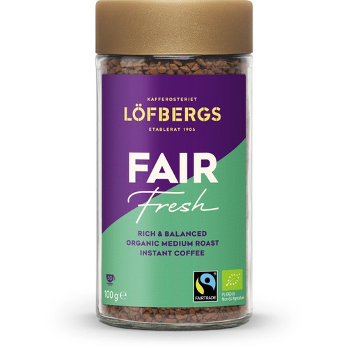 Snabbkaffe Fair Fresh Ekologisk 100g Fairtrade Löfbergs