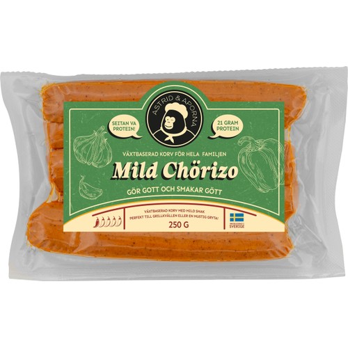 Chorizo Mild Växtbaserad 250g Astrid och aporna