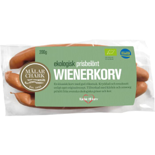 Wienerkorv 4-p Ekologisk 200g Mälarchark