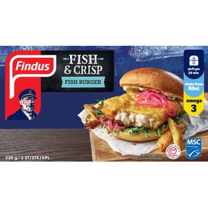 Fish and crisp Fish burger MSC 230g Findus