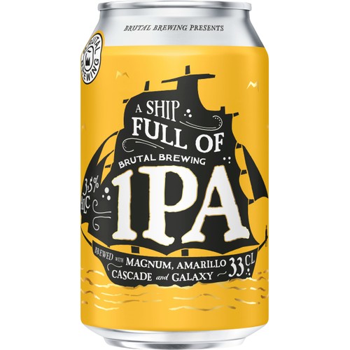 Öl Ship full of Ipa 3.5% 33cl Brutal Brewing