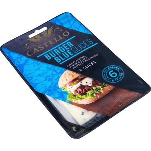 Hamburgerost Blue skivad 150g Castello