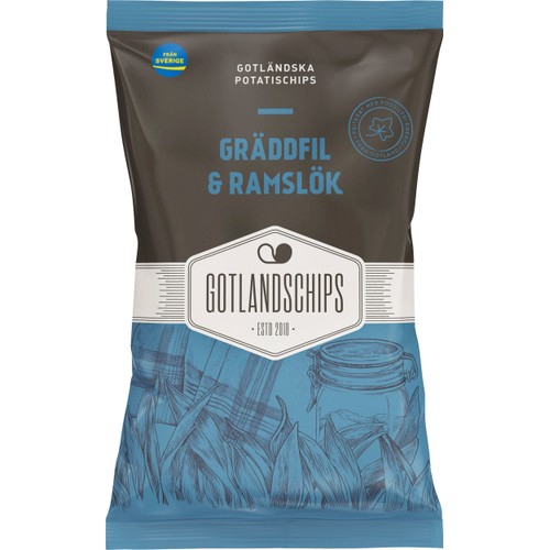 Potatischips Gräddfil & ramslök 150g Gotlandschips
