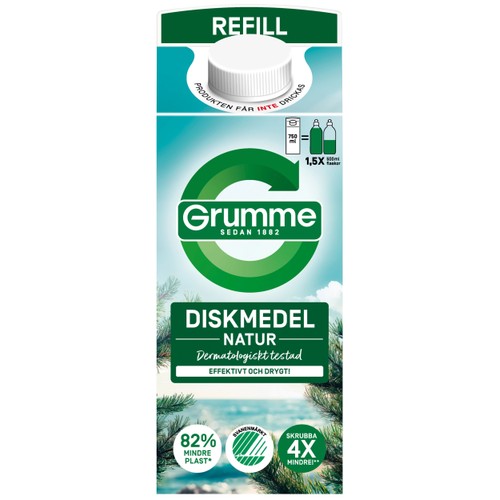 Handdiskmedel Natur refil 750 Milliliter Grumme