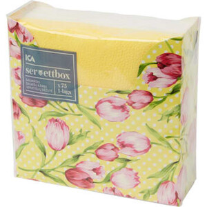 Servettbox Påsk Tulpan 33cm 75-p ICA