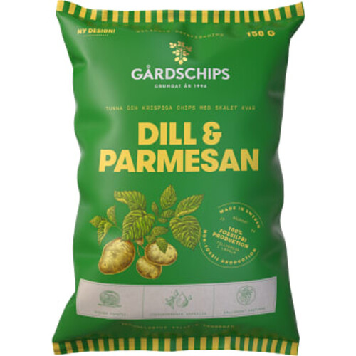 Chips Dill & parmesan 150g Gårdschips
