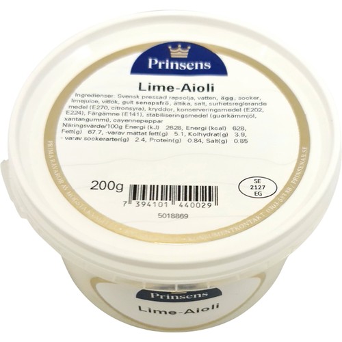 Aioli Lime 200g Prinsens