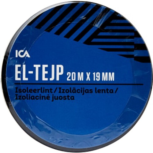 Eltejp Svart 20mx19mm