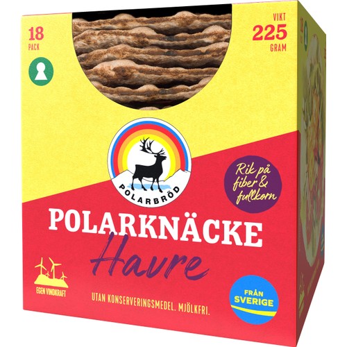 Polarknäcke Havre 225g Polarbröd