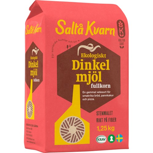 Dinkelmjöl Fullkorn 1,25Kg KRAV Saltå Kvarn