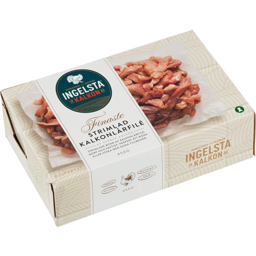 Kalkonlårfilé strimlad Fryst 450g Ingelsta Kalkon