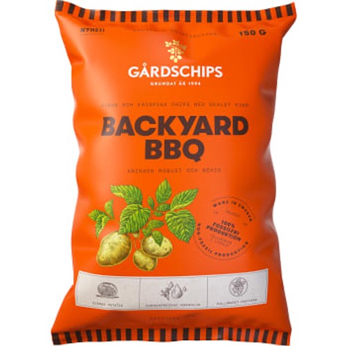 Chips Backy BBQ 150g Gårdschips