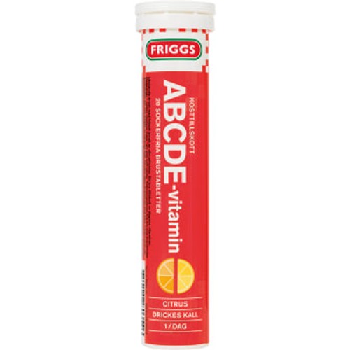 ABCDE vitamin Citrus Brustablett Kosttillskott 20-p 1000mg  Friggs