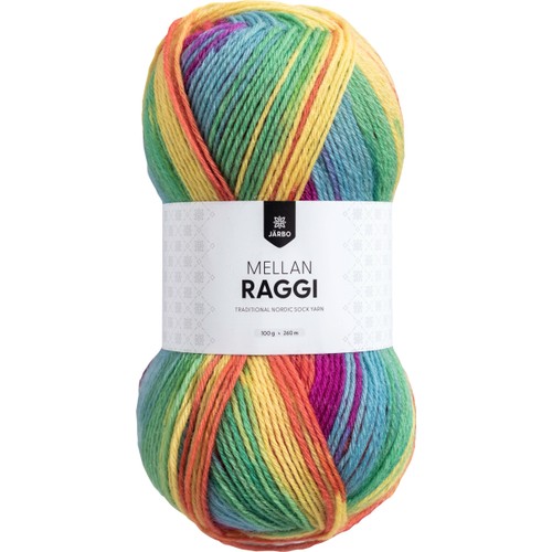 Garn Mellanraggi Rainbow 100g Järbo
