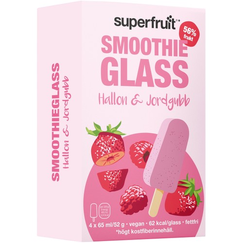 Smoothieglass Hallon/Jordgubb 4-pack 260ml Superfruit