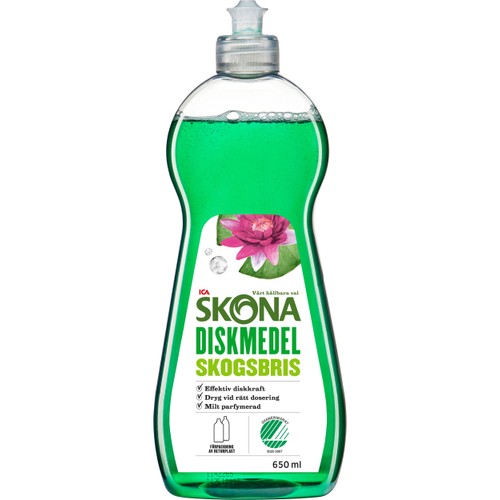 Handdiskmedel Skogsbris 650ml Miljömärkt ICA Skona