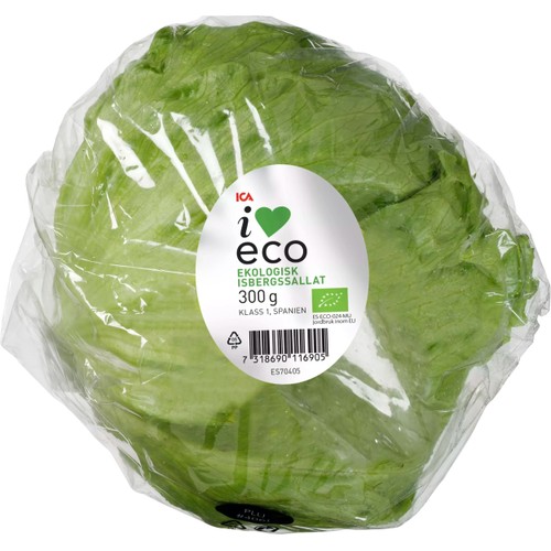 Isbergssallat Ekologisk 300g Klass 1 I love eco